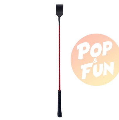 Cravache Crop Square 70cm Noir