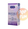 Préservatifs fins lubrifiés Invisible Durex x12