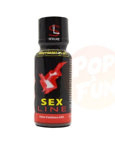 Poppers Sexline Rouge Amyl 25ml sur Pop and Fun