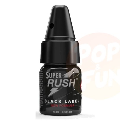 Poppers Super Rush Black Label 10ml + Embout sur Pop and Fun