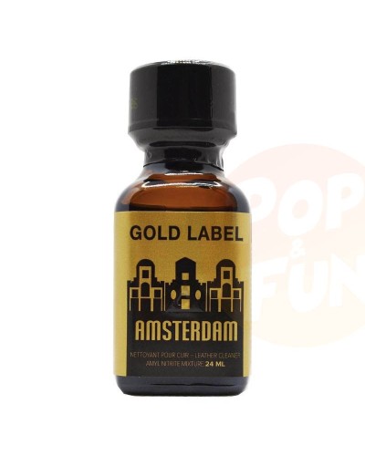 Poppers Amsterdam Gold Label 24ml Amyl sur Pop and Fun