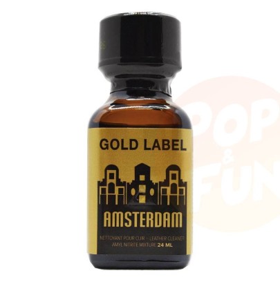 Poppers Amsterdam Gold Label 24ml Amyl sur Pop and Fun