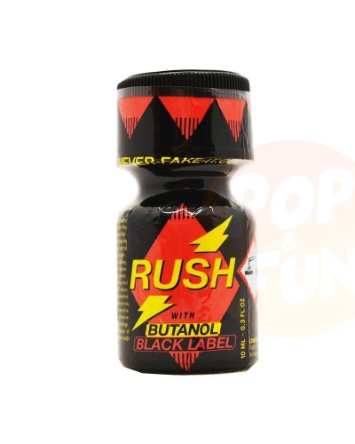Poppers Rush Butanol Black Label 10ml Pentyl sur Pop and Fun