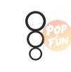Set de 3 cockrings noirs en silicone