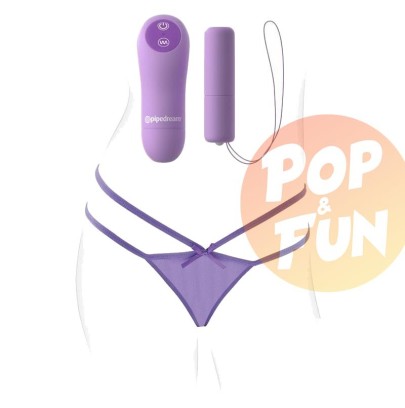 String vibrant avec télécommande violet