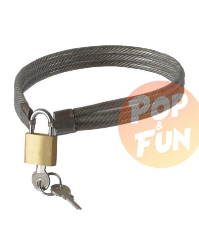 Collier en metal Slave Lock avec cadenas