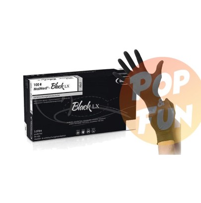 Gants en Latex non poudrés BLACK LX Noir x100