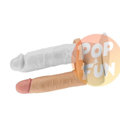 Double gode Cockring - 12.5 x 2.9 cm Flesh