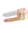 Double gode Cockring - 12.5 x 2.9 cm Flesh
