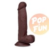 Gode réaliste Slidy Cock 15 x 4cm Marron