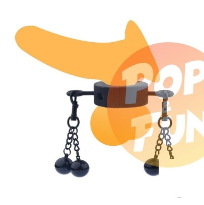 Acheter Ballstretcher en métal avec 4 Boules Big Testicle S 32mm - Hauteur 12mm - Poids 375g Noir