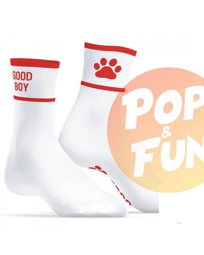 Acheter Chaussettes Good Boy Blanc-Rouge