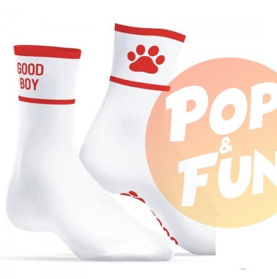Acheter Chaussettes Good Boy Blanc-Rouge