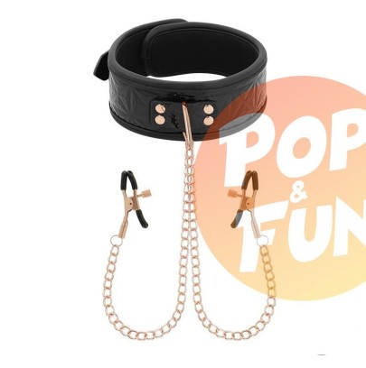 Acheter Collier avec pince-tétons Begme Noir