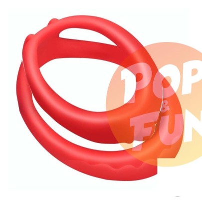 Acheter Double Cockring Silicone Soft Duo 40mm Rouge