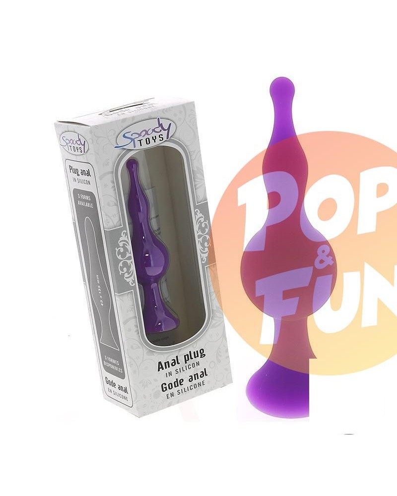 Acheter Gode anal a ventouse en silicone pourpre Medium - 12 cm