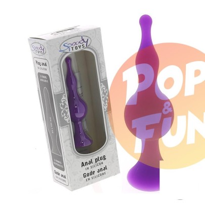 Acheter Gode anal a ventouse en silicone pourpre Medium - 12 cm