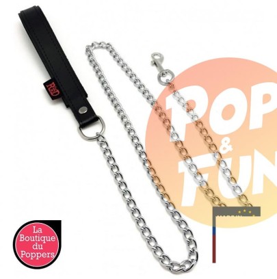 Acheter Laisse BDSM avec poignée Cuir 1m Noir