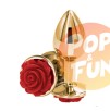 Acheter Plug Bijou Rear S 6 x 2.7cm Doré-Rouge