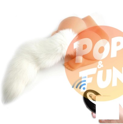 Acheter Plug Queue Vibrant Fox Tail Vibe 6.5 x 3.2cm - Queue 40cm Blanche