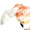 Plug Queue Vibrant Fox Tail Vibe 6.5 x 3.2cm - Queue 40cm Blanche