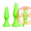 Acheter Set de 3 plugs Anaux en Silicone Phosphorescents