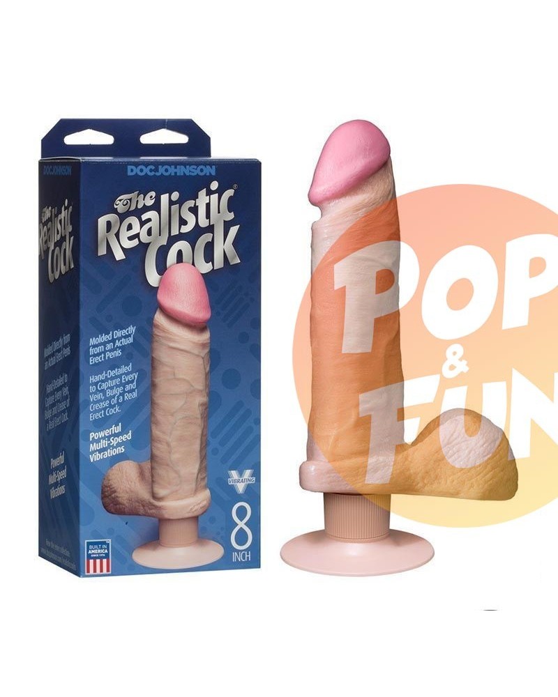 Acheter Vibromasseur à Ventouse The Realistic Cock - 20 cm