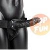 Gode ceinture vibrant Hollow Vibe RealRock 20 x 4.5cm Noir