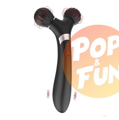 Acheter Wand à roulettes et Vibro Twig 22cm Noir