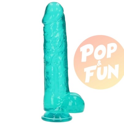 Gode Crystal RealRock 21 x 5.5cm Vert