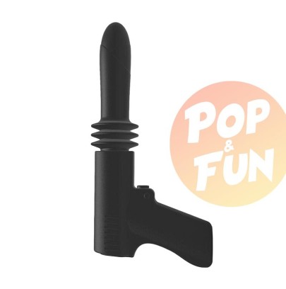 Gode vibrant avec poussée Fuck Gun 10 x 3cm