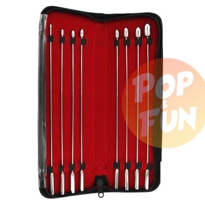 Kit de 8 tiges d'urètre en métal Rosebud 24cm - Diamètre 4 a 12mm