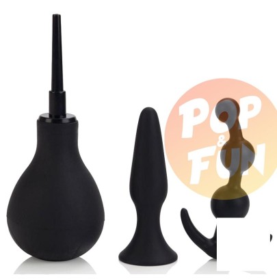 Kit Explorer Plairi Anal - Poire de lavement + plugs