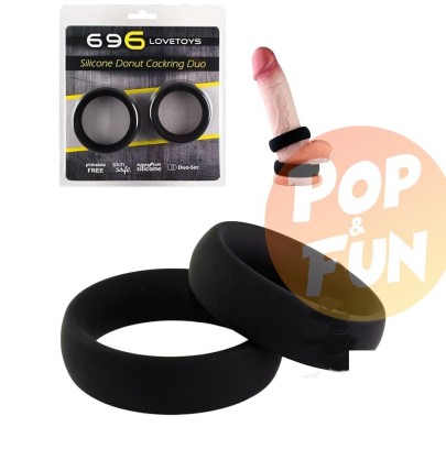 Lot de 2 cockrings en silicone