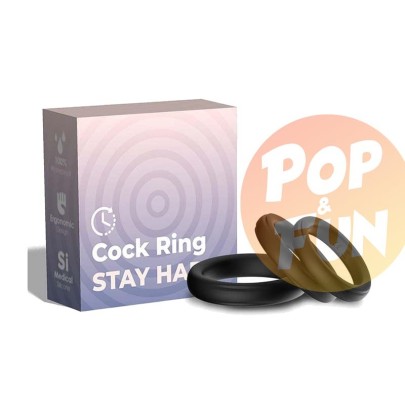 Lot de 3 cockring Silicone Set Ring Noirs