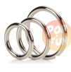 Lot de 3 cockrings métal Silver Ring 32 à 50mm