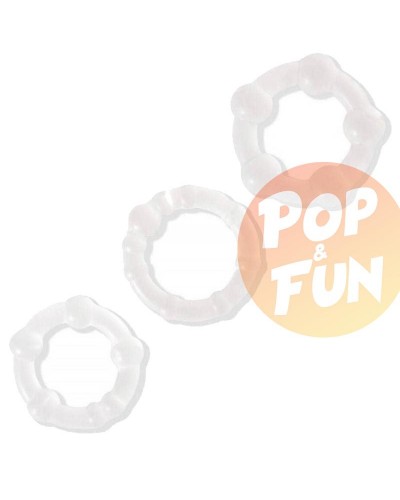 Lot de 3 cockrings Power Plus transparents