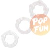 Lot de 3 cockrings Power Plus transparents