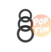 Lot de 3 cockrings Silicone Sono n°25 Gris