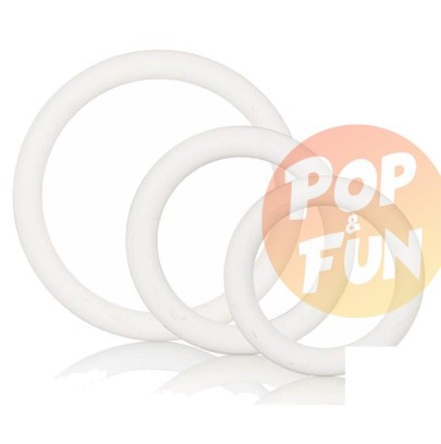 Lot de 3 cockrings souples Blanc