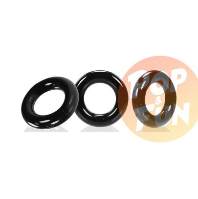 Lot de 3 cockrings Willy Rings Noir
