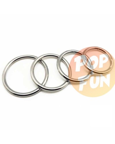 Lot de 4 cockrings en métal Round Light