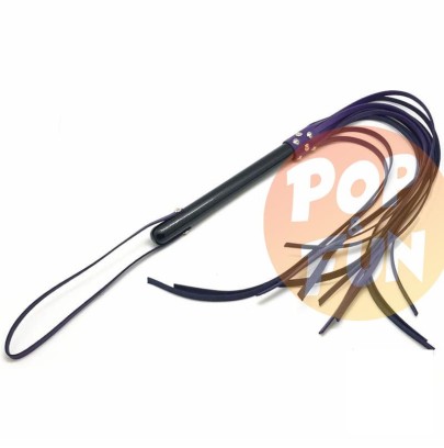 Martinet long lanières en cuir manche 80cm