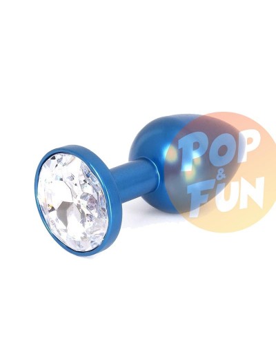 Plug bijou en Alu Gem Light 6 x 2.8 cm Bleu