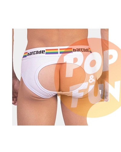 Backless PRIDE Blanc sur Pop and Fun - Sextoys et poppers