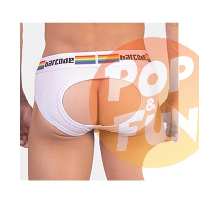 Backless PRIDE Blanc sur Pop and Fun - Sextoys et poppers
