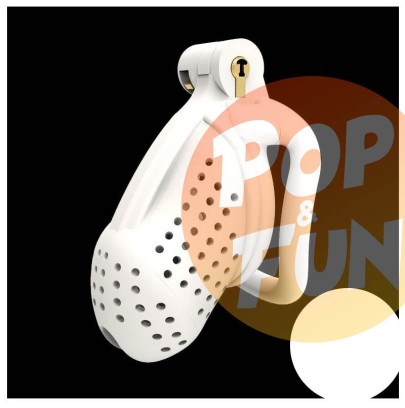 Cage de chasteté Dottia Blanche 8.5 x 3.5cm sur Pop and Fun - Sextoys et poppers