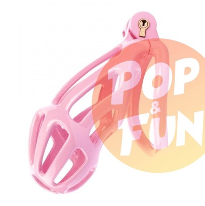 Cage de chasteté Netty XL 10 x 4cm Rose sur Pop and Fun - Sextoys et poppers