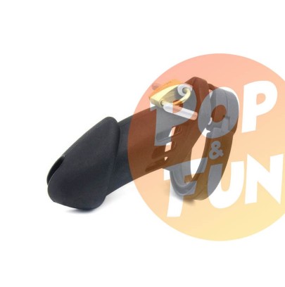 Cage de chasteté Silicone Bran 9 x 3cm Noire sur Pop and Fun - Sextoys et poppers