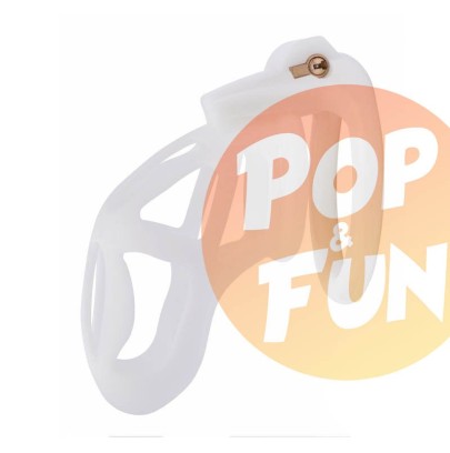 Cage de chasteté Skelly L 11 x 3.6cm Blanche sur Pop and Fun - Sextoys et poppers